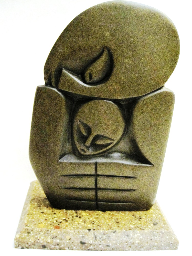 Mother and Child Abstract Shona Stone Carving